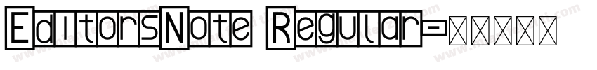 EditorsNote Regular字体转换
